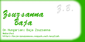 zsuzsanna baja business card